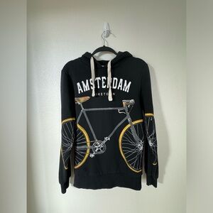 Rare Fox Originals Amsterdam BIKETOWN Bicycle Cycling Graphic Hoodie men, size S